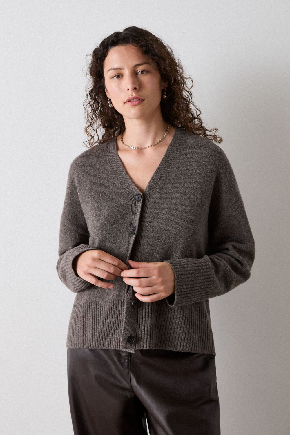 Wool V Neck Cardigan
