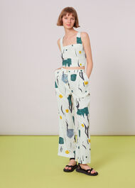 Aida Abstract Print Trousers