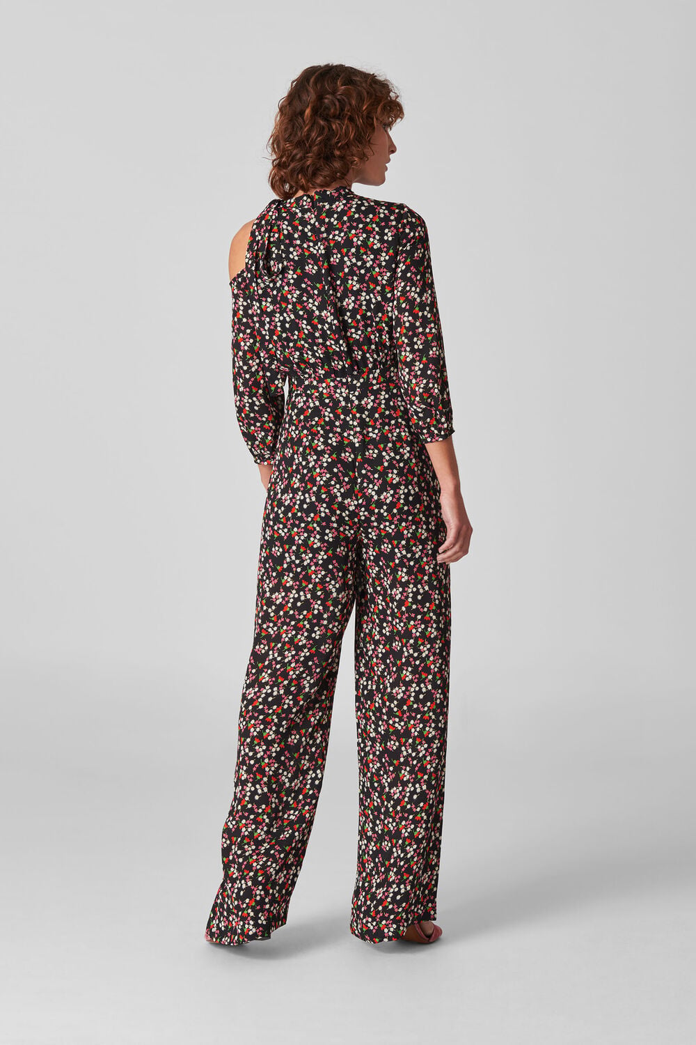 Peony Cut Out Silk Jumpsuit