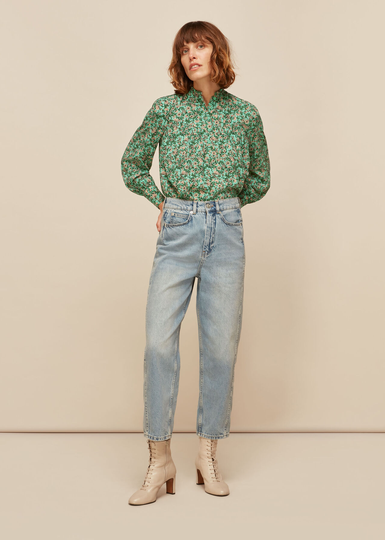 Heath Floral Print Top