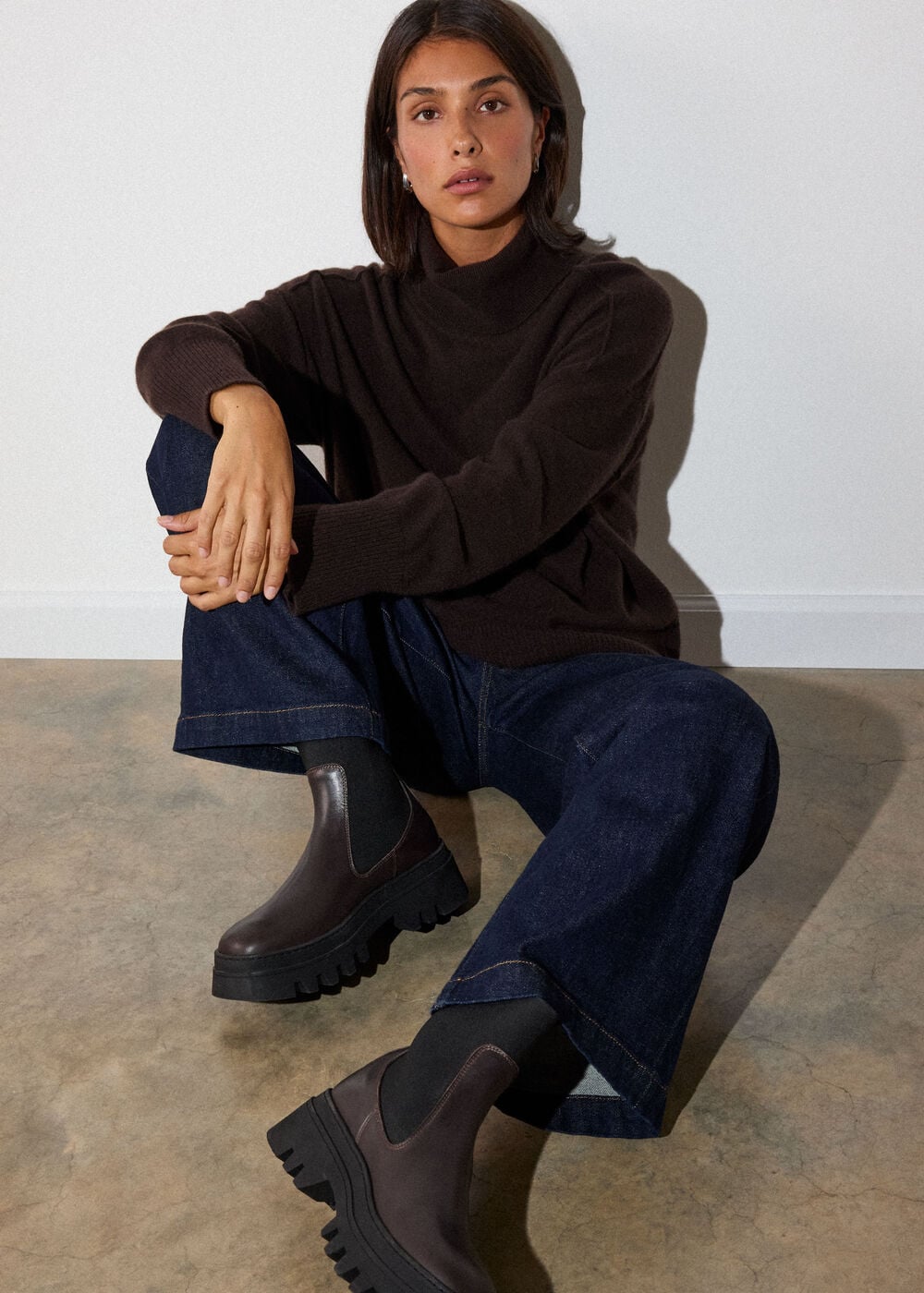 Chocolate Hatton Chunky Chelsea Boot