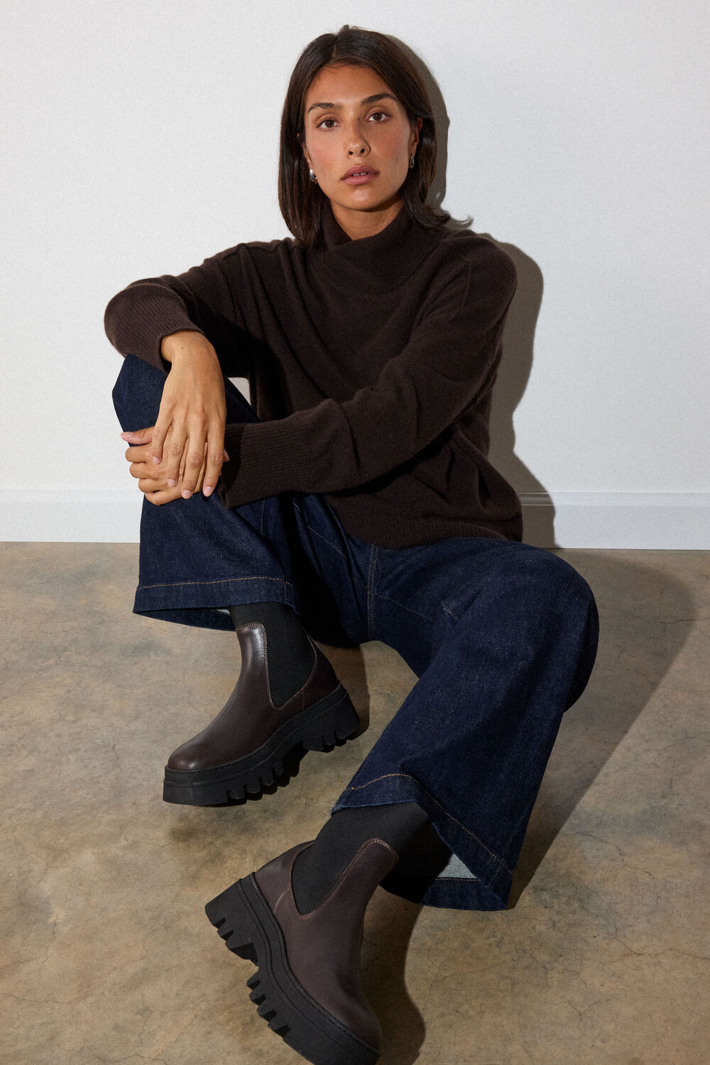 Chocolate Hatton Chunky Chelsea Boot