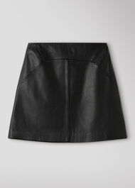 Leather A line Skirt