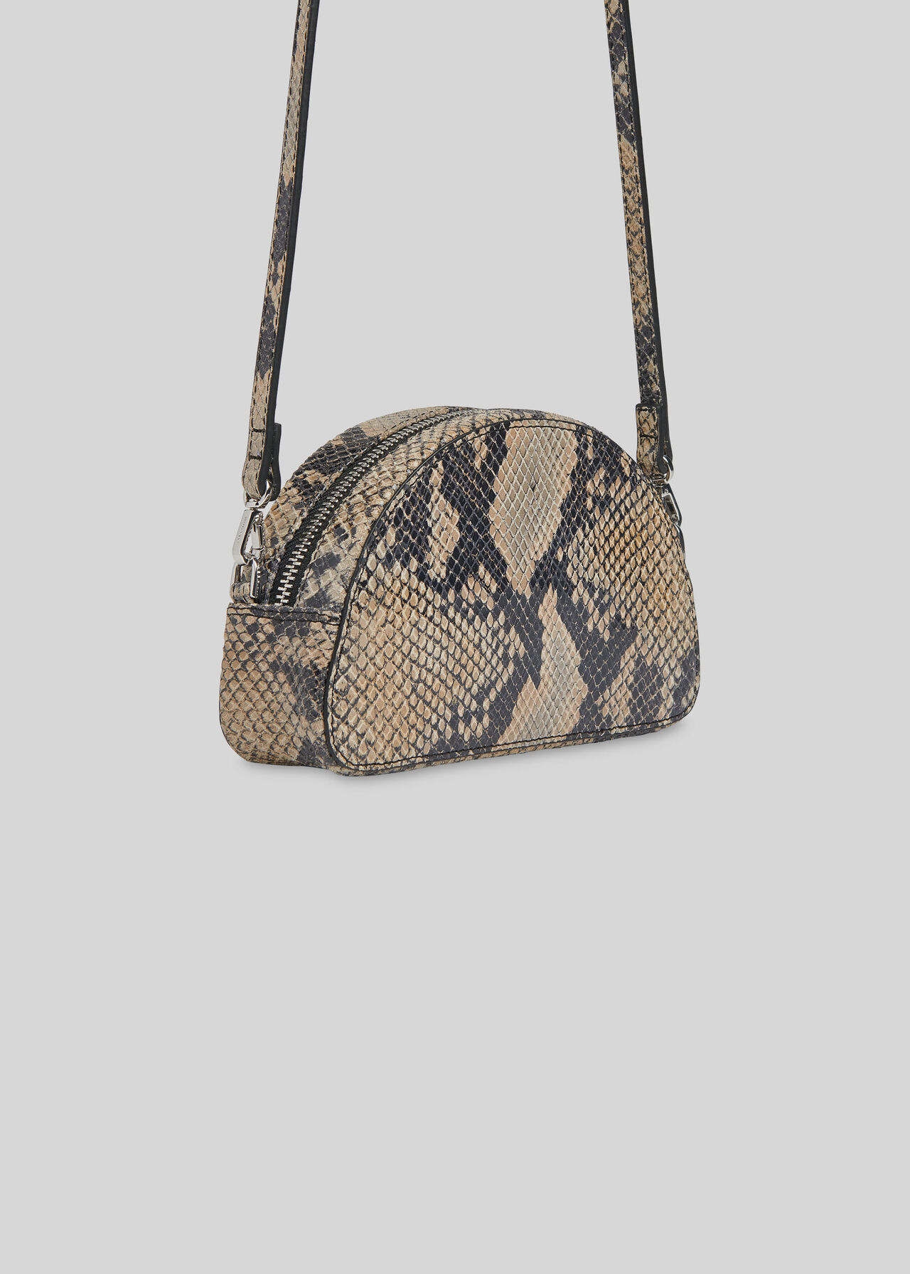 Jasmin Snake Half Moon Bag Snake Print