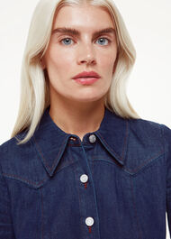 Petite Western Denim Jumpsuit