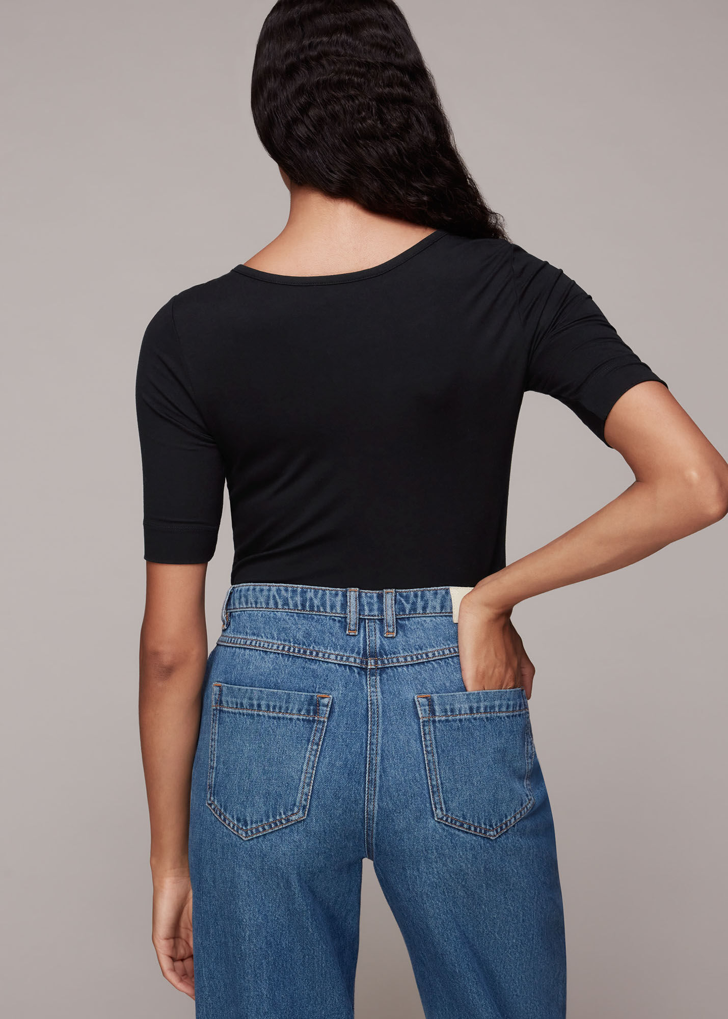 Black Freya Bodysuit WHISTLES Whistles UK