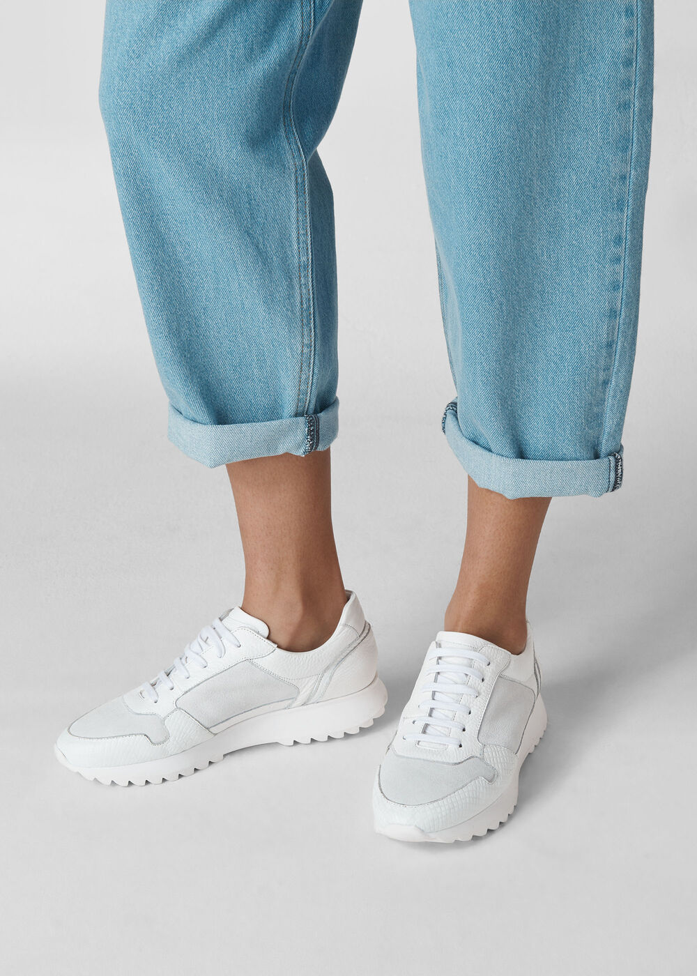 Broadwick Lace Up Trainer White