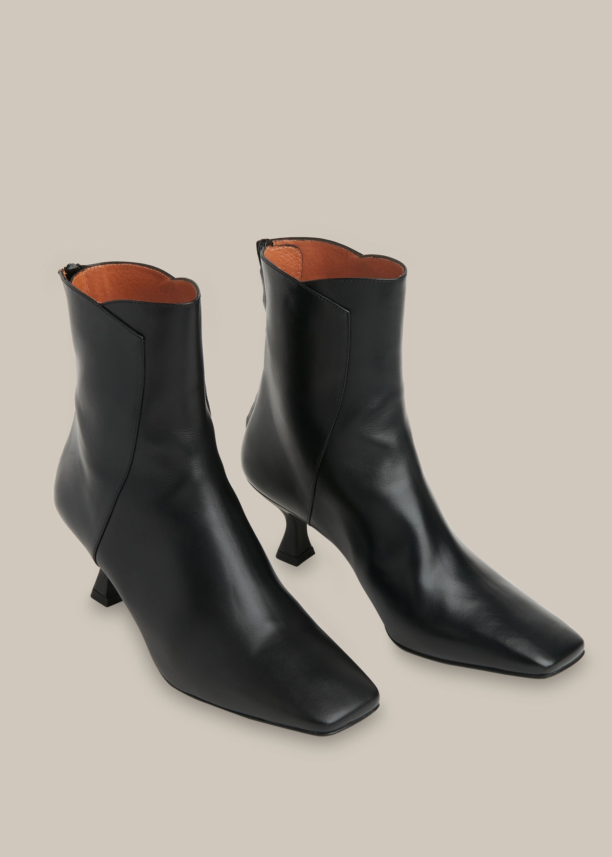 square toe leather boots