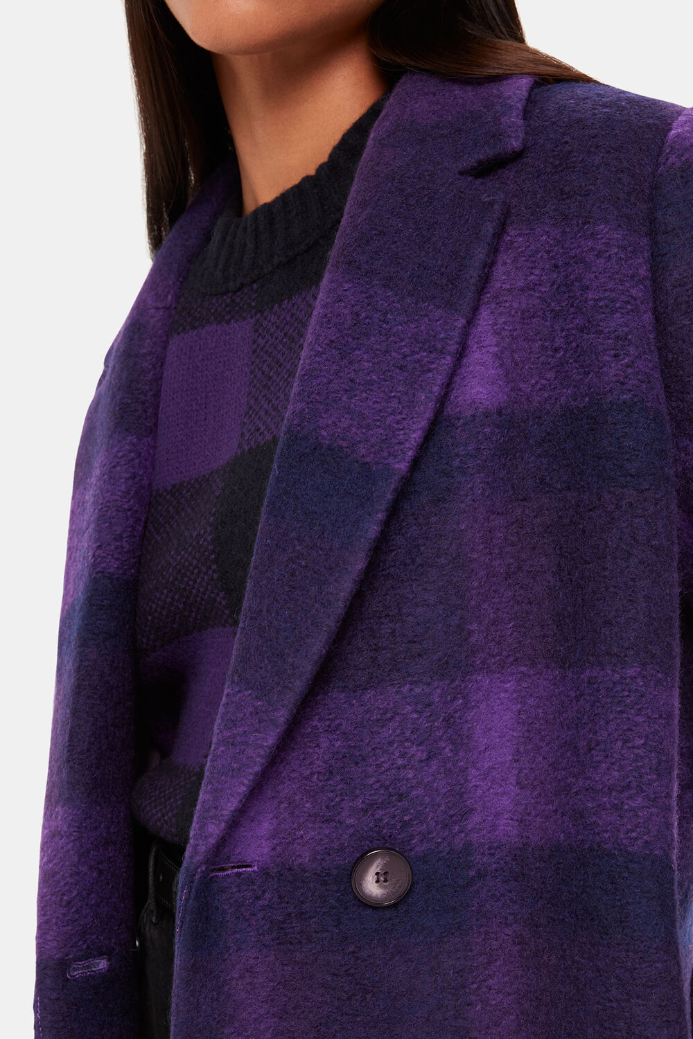 Camila Wool Check Coat