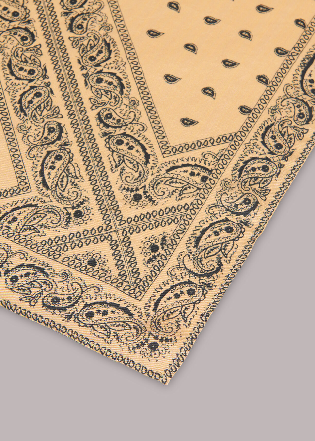 Bandana Print Silk Scarf