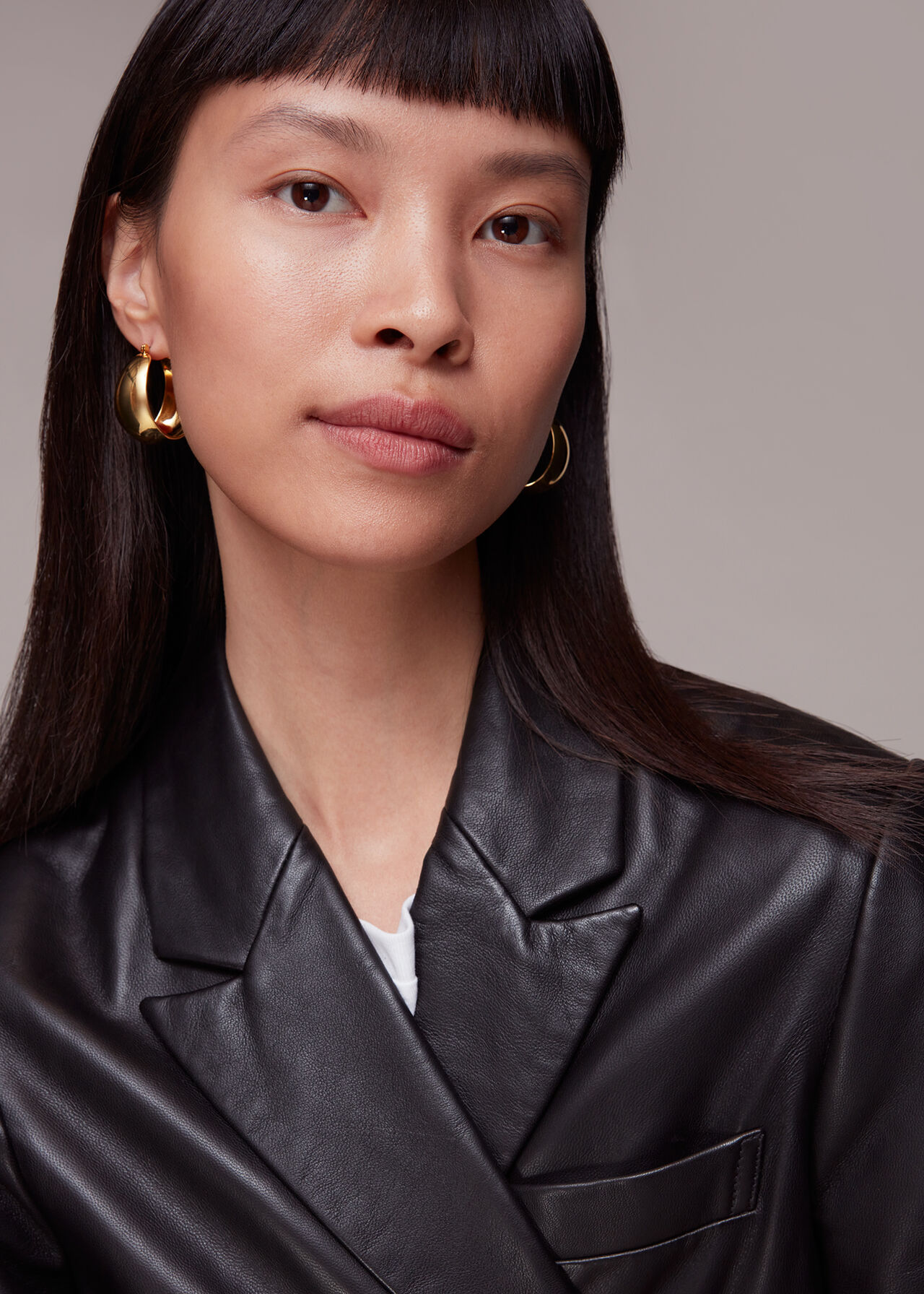 Large Curved Hoop Earring