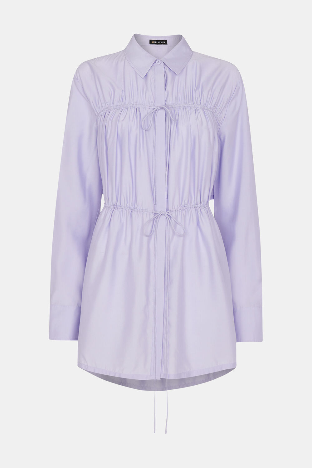 Lilac Drawcord Cut Out Back Shirt