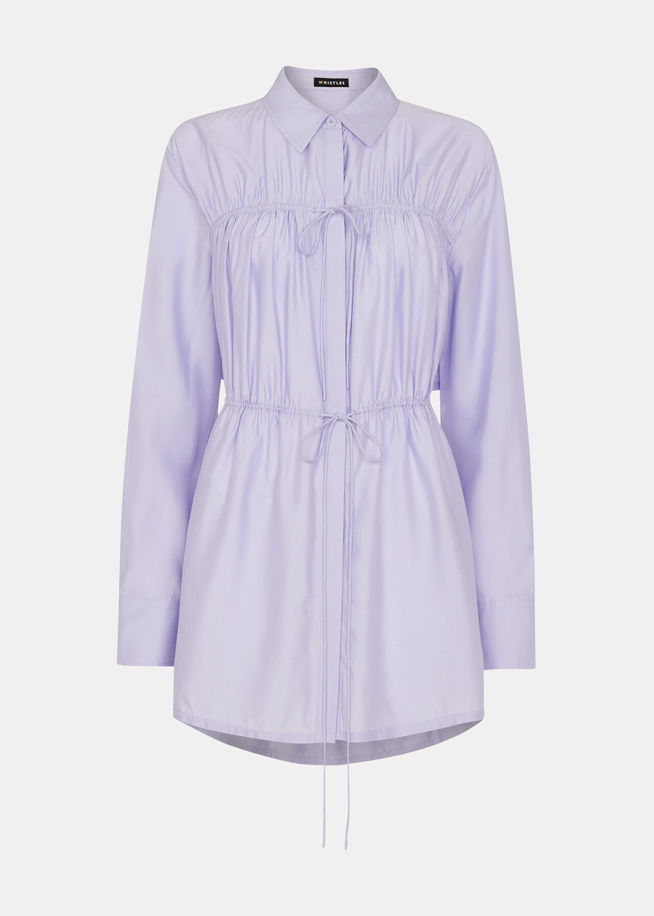 Lilac Drawcord Cut Out Back Shirt | WHISTLES