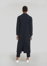 Stripe Double Breasted Coat