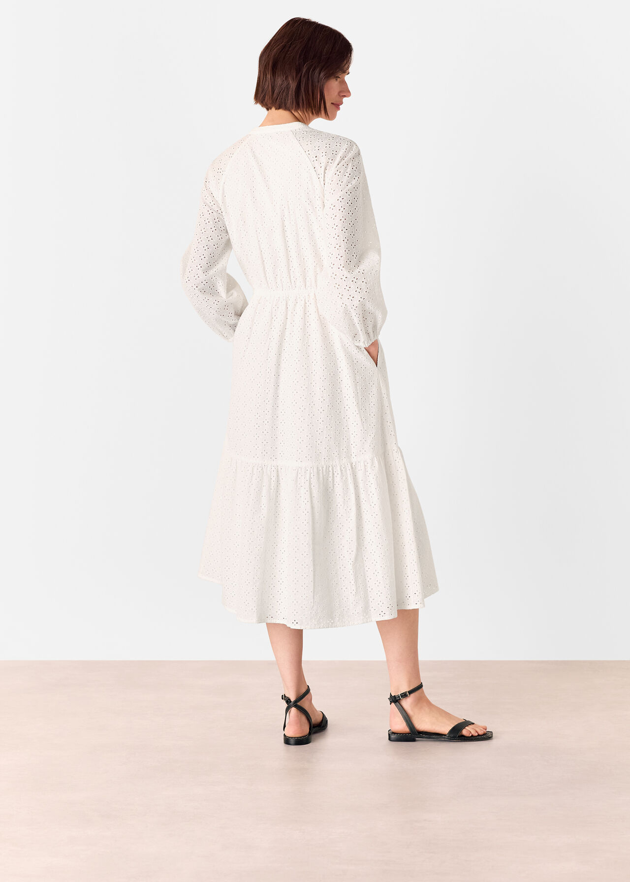 Broderie Midi Dress