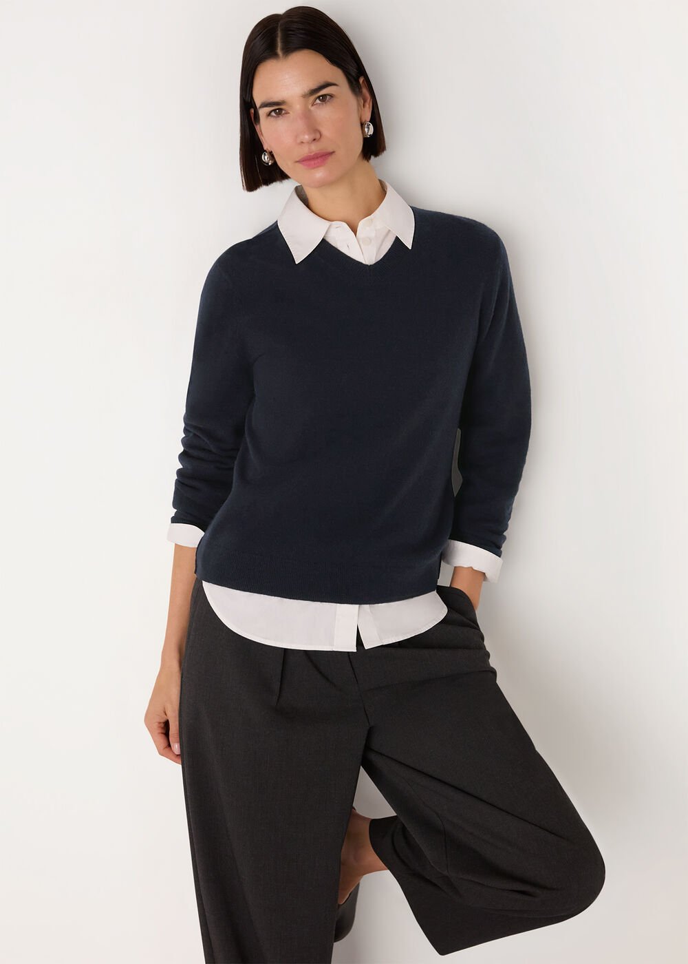 Wool V Neck Knit