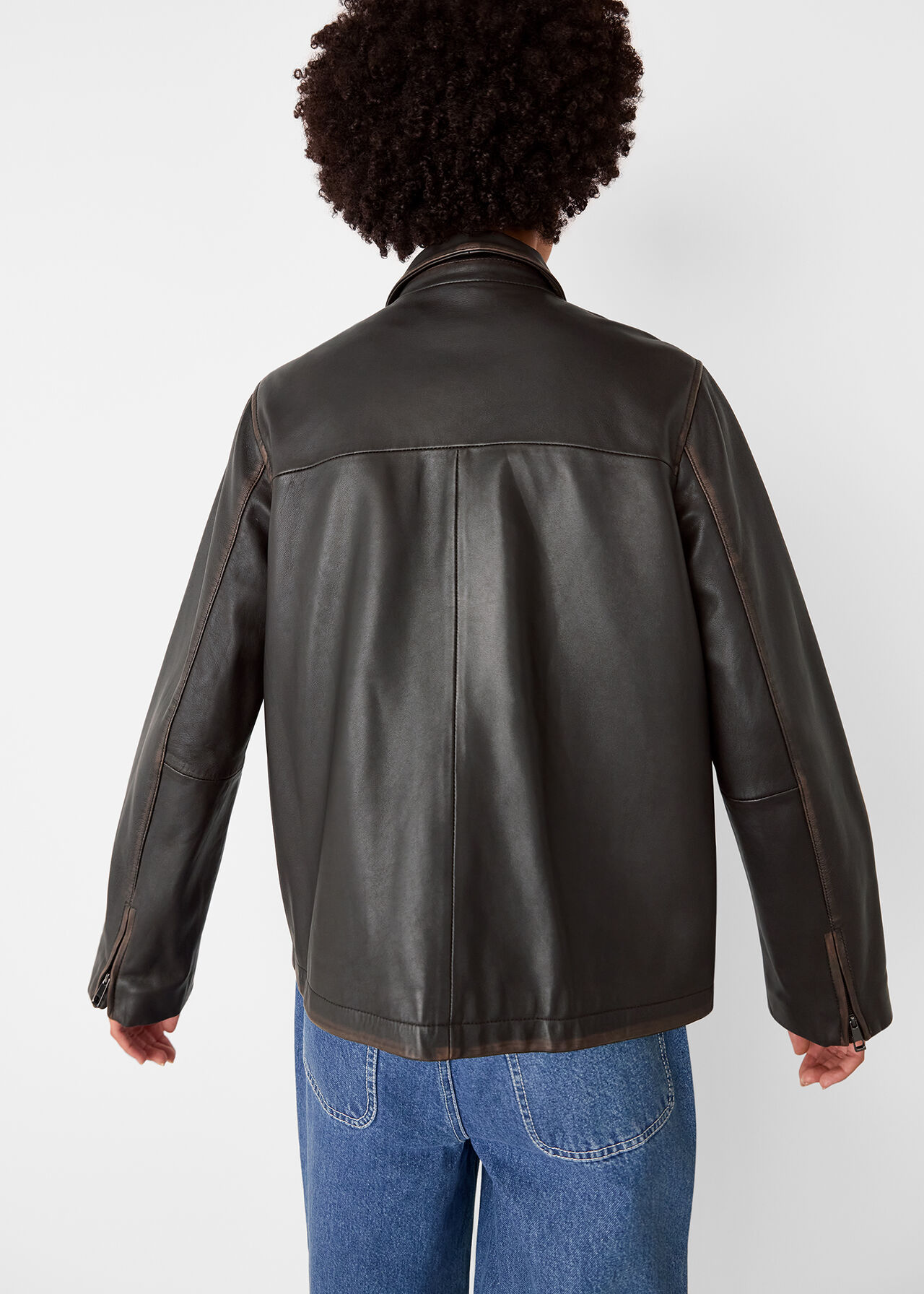 Kate Burnished Leather Jacket