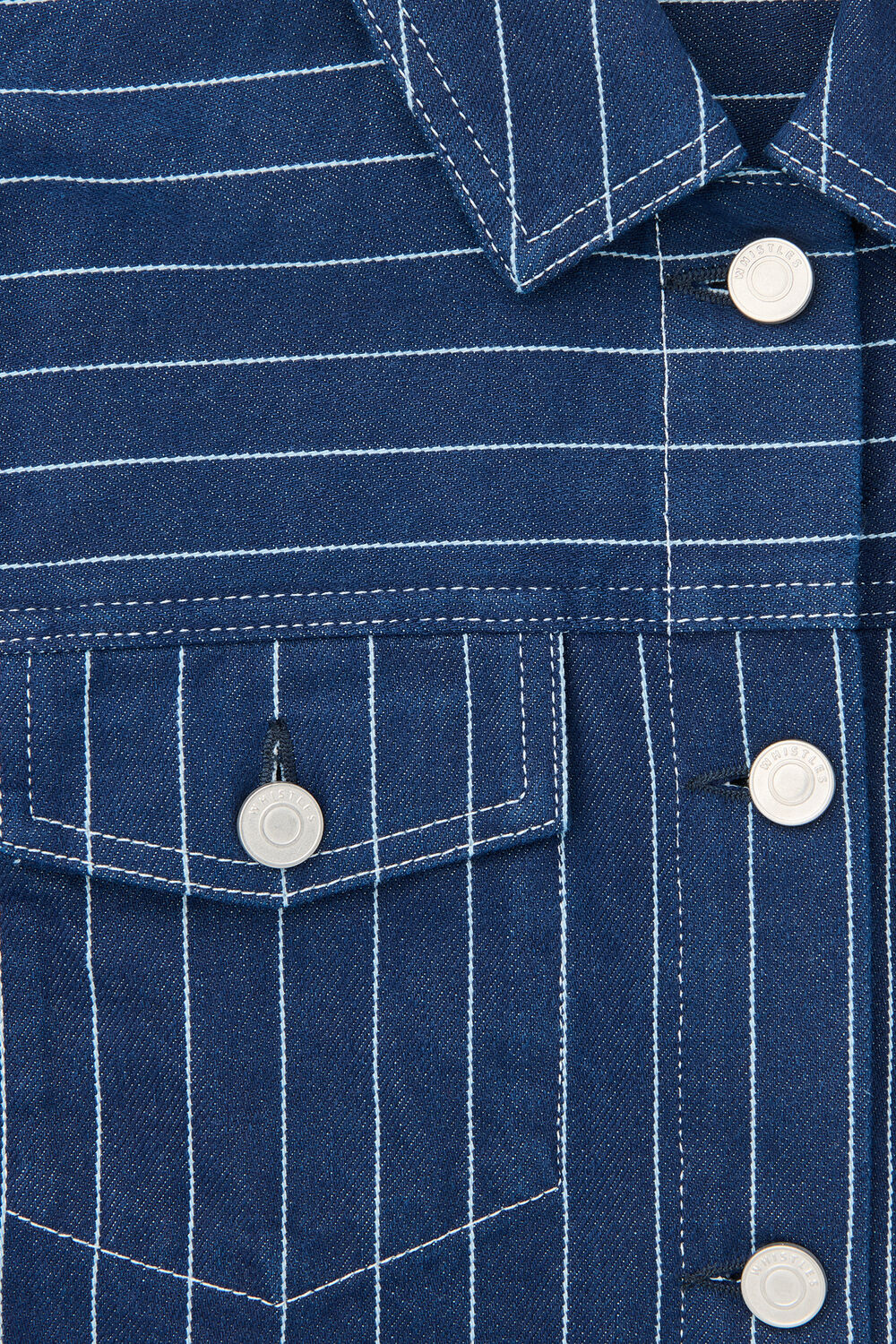 Pinstripe Denim Jacket