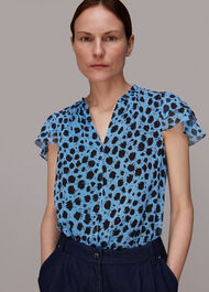 Brushed Dalmatian Blouse