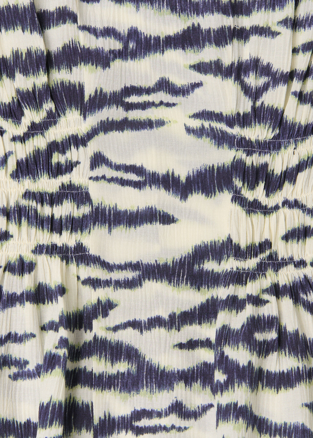 Whistles Feathered Tiger Shirred Blouse