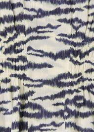 Feathered Tiger Shirred Blouse