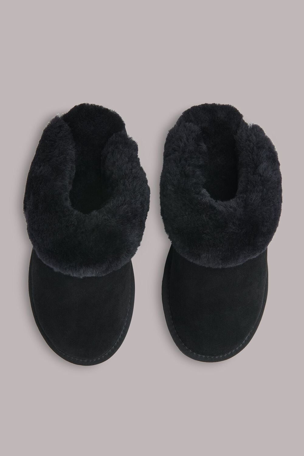 Black Emilia Cuff Slipper