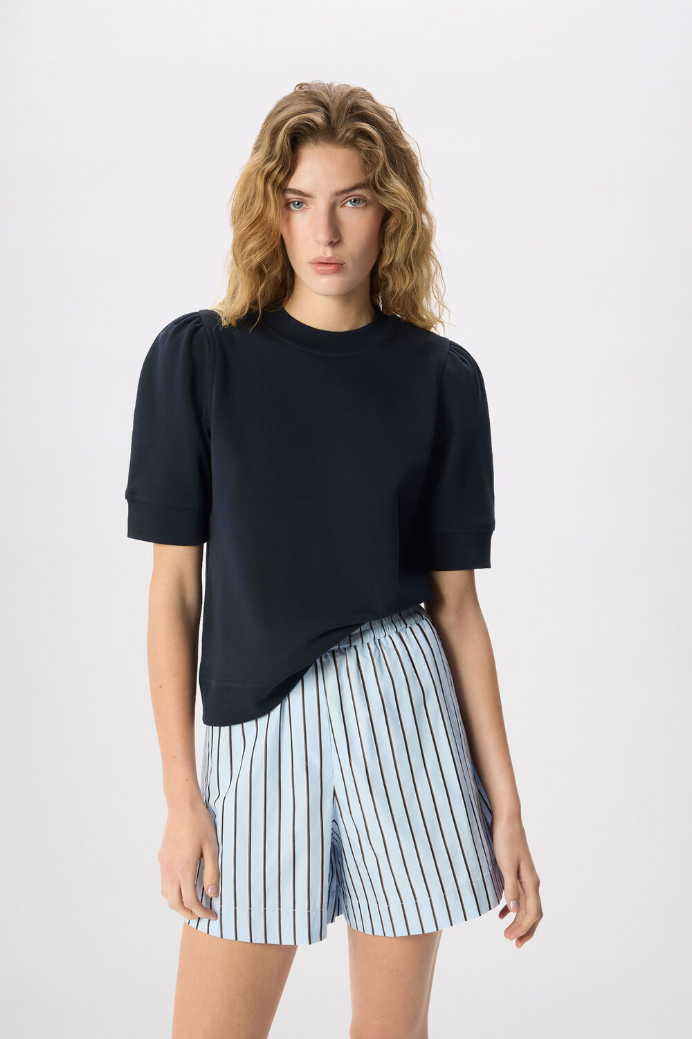Navy Short Sleeve Sweat