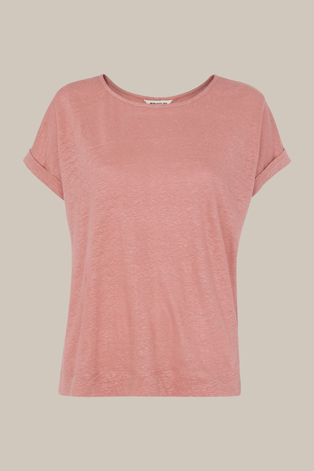 Relaxed Linen Tshirt Pale Pink
