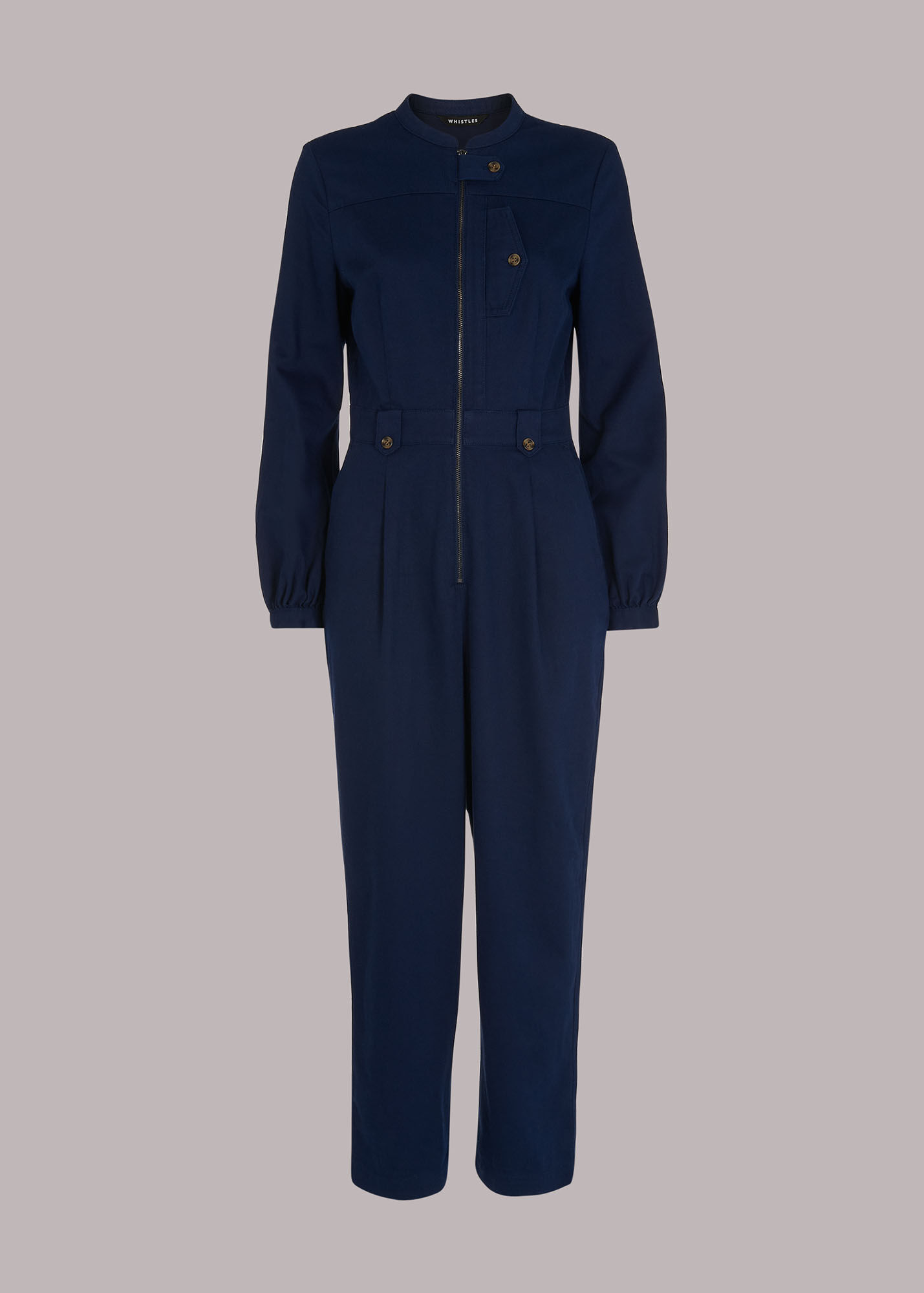 Navy Milou Pocket Jumpsuit WHISTLES