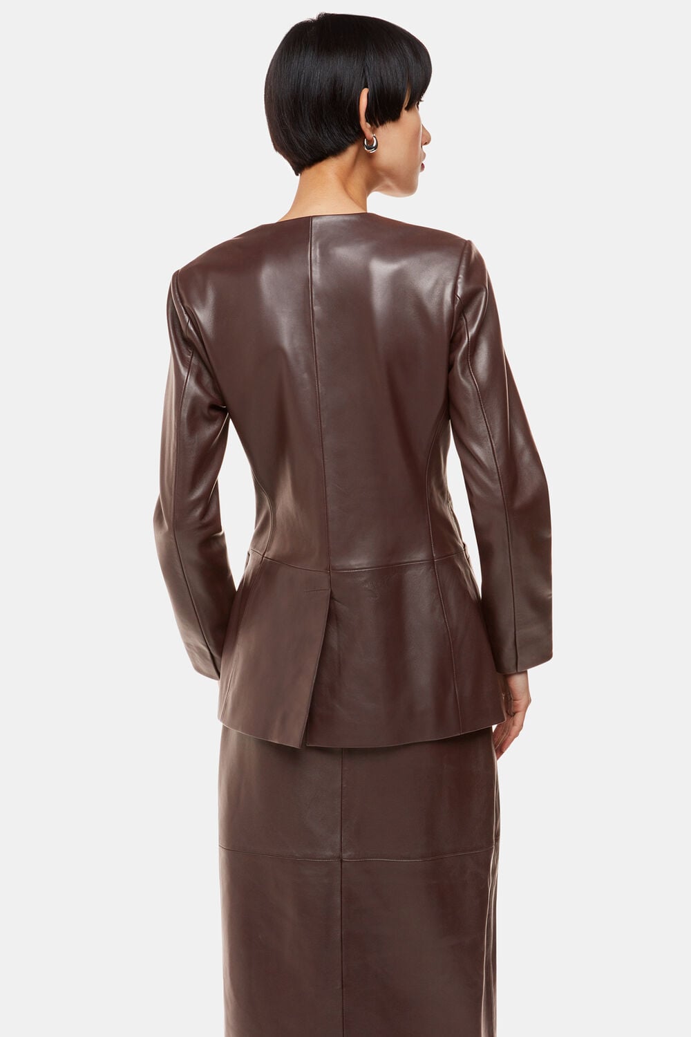 Josie Wrap Leather Blazer