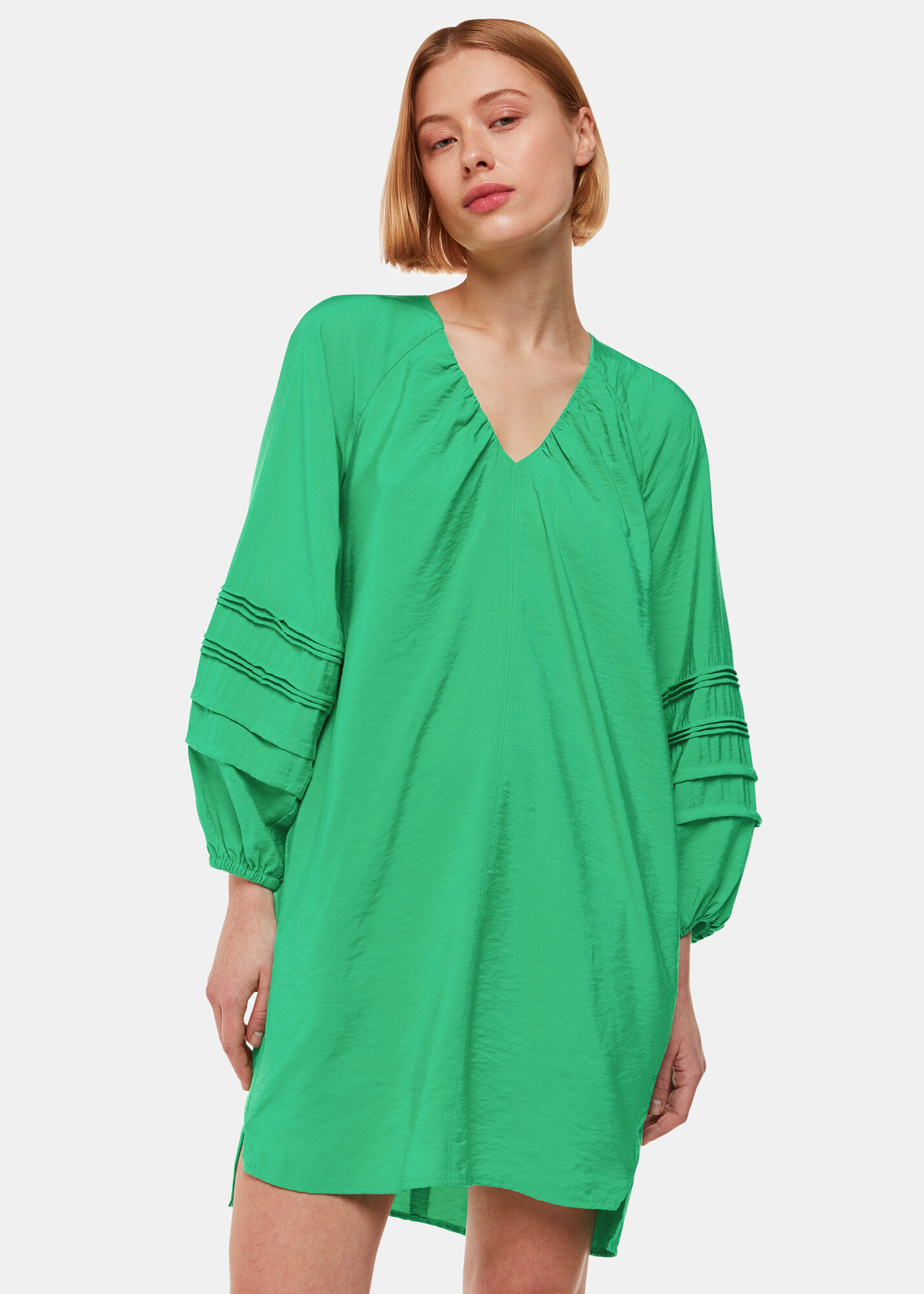 Green Grace V Neck Dress WHISTLES Whistles UK