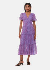 Petite Sketched Cheetah Dobby Dress