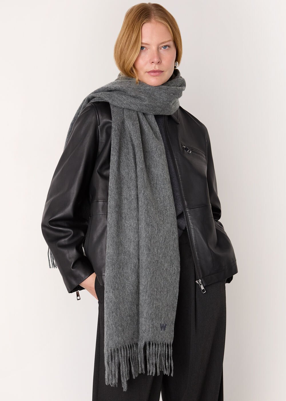 Fringed Blanket Scarf