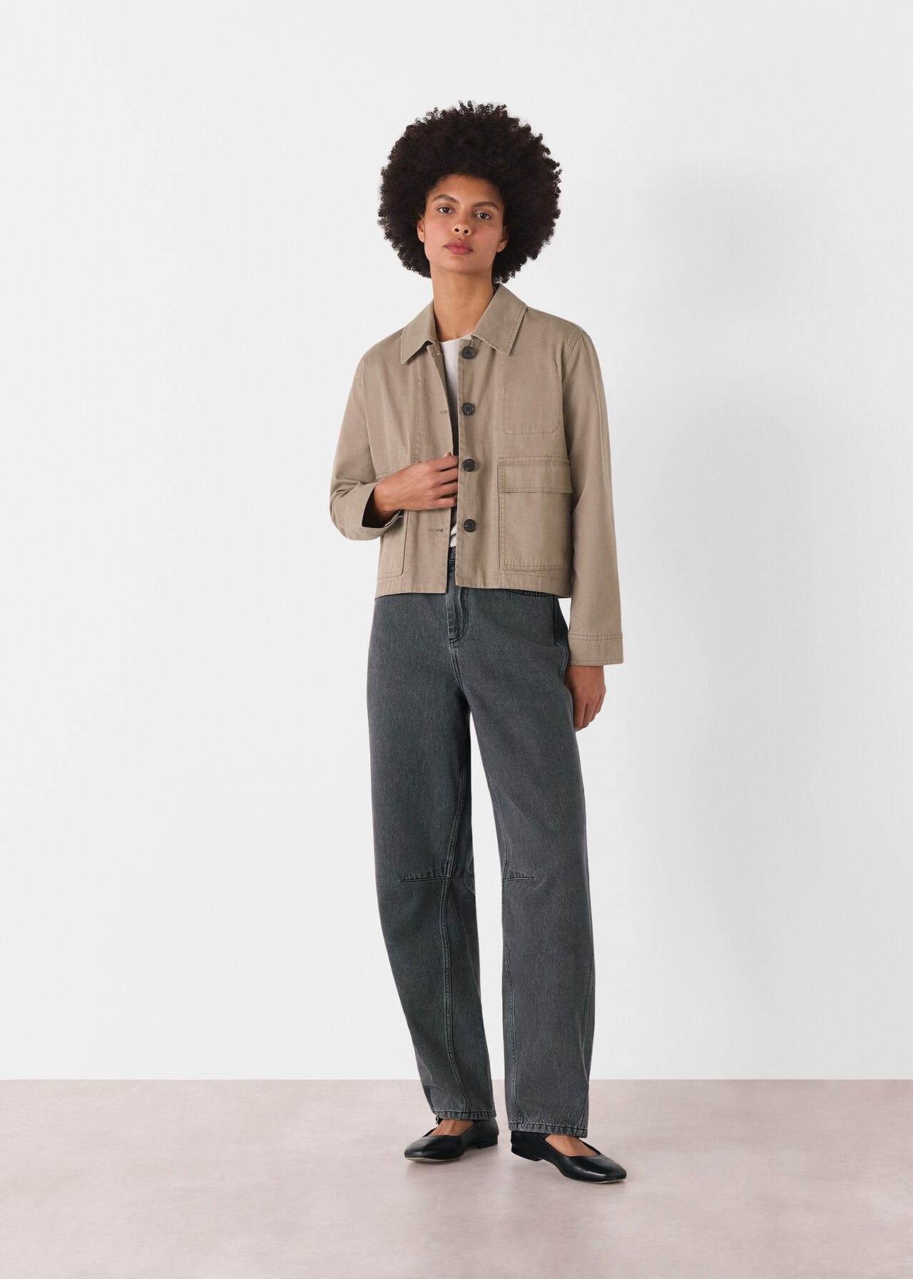 Whistles Marie Casual Jacket Taupe Whistles Marie Casual Jacket Taupe