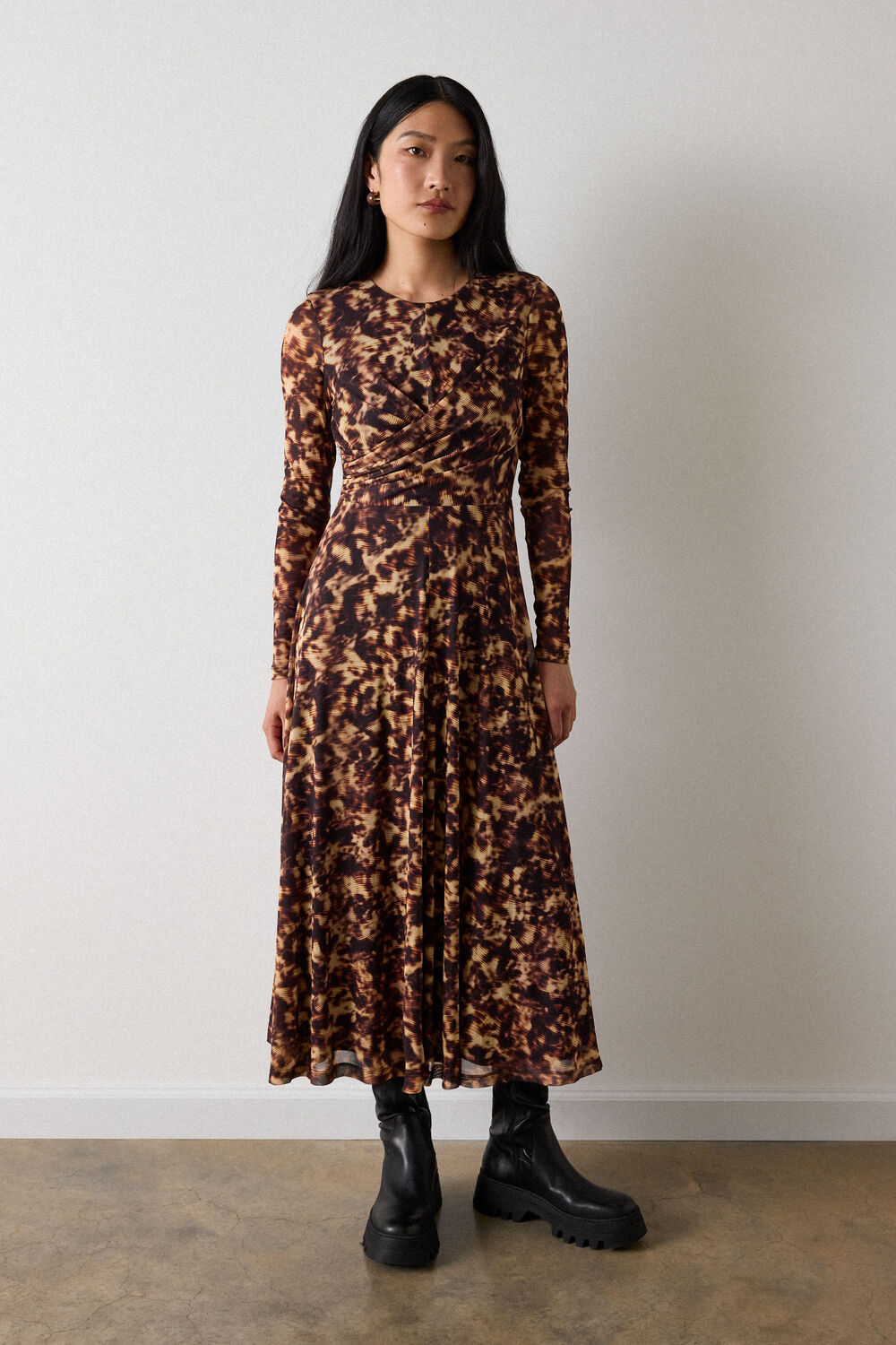 Abstract Animal Mesh Dress