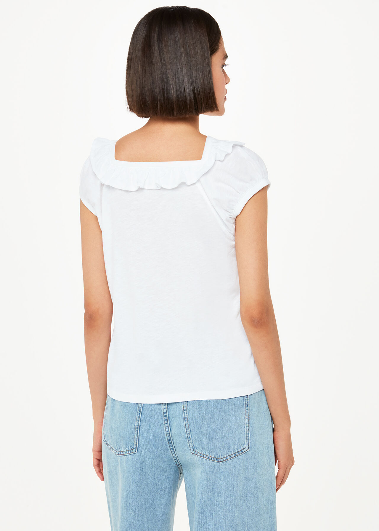 Frill Square Neck Top