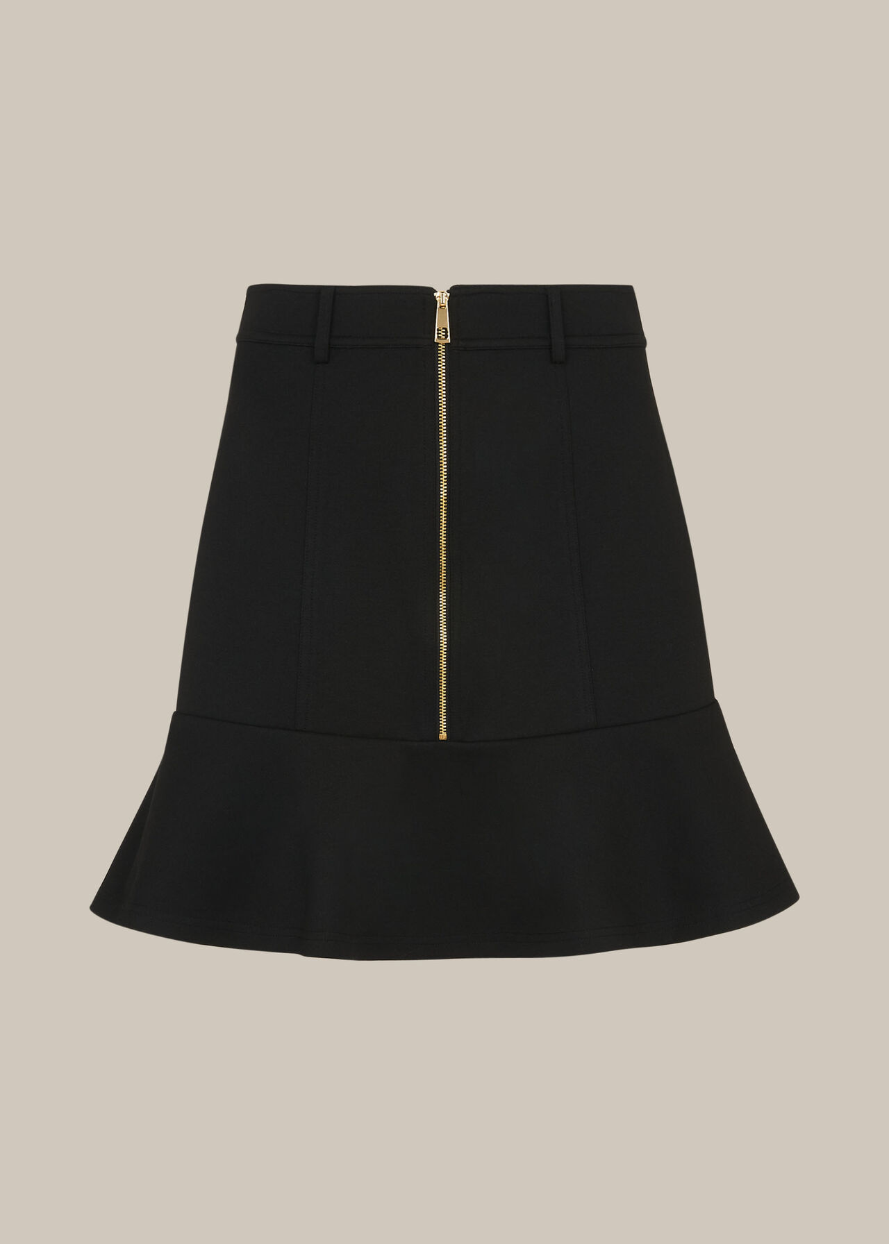 På daglig basis overalt Mathis Black Ponte Peplum Skirt | WHISTLES 