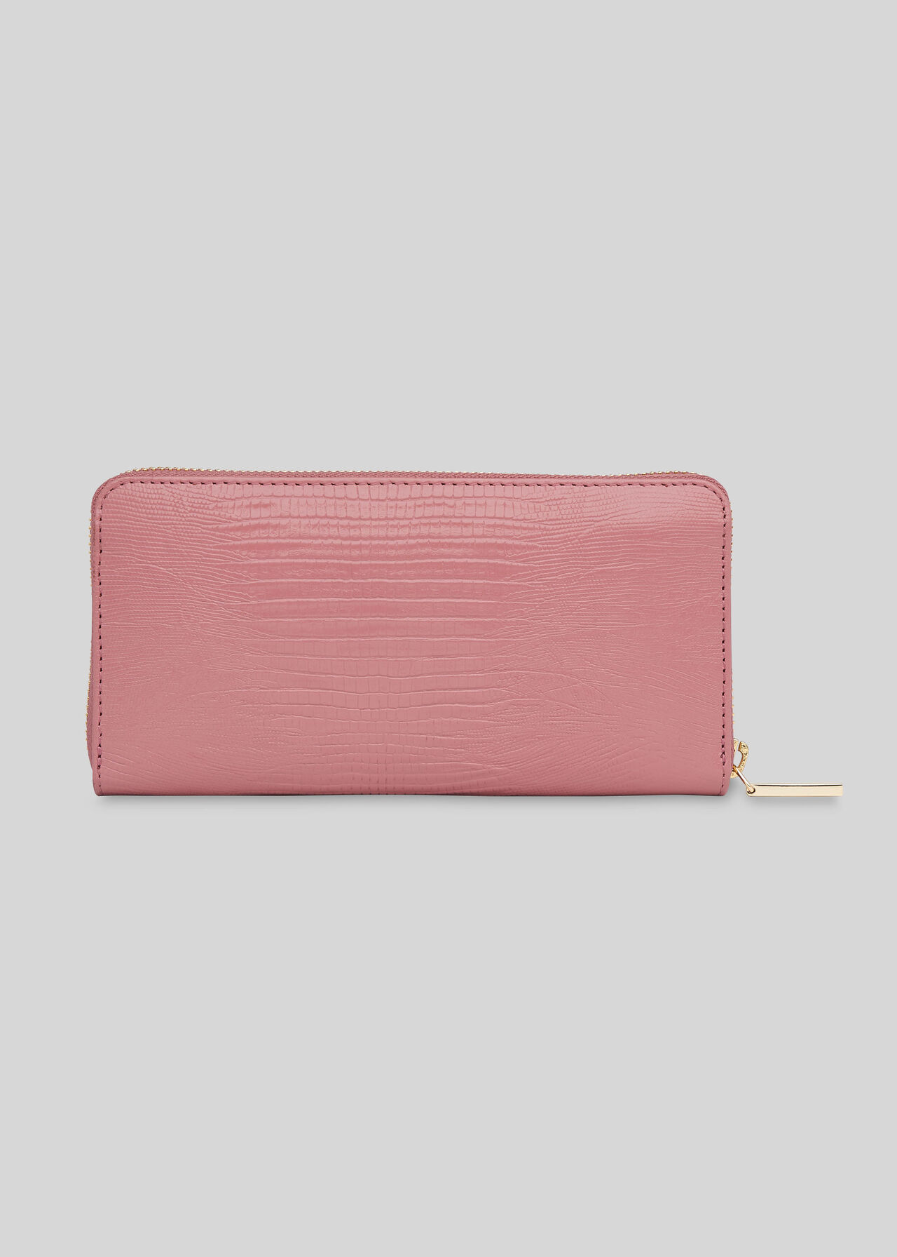 Lizard Long Purse Dusty Pink