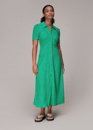 Spot Print Robyn Shirt Dress