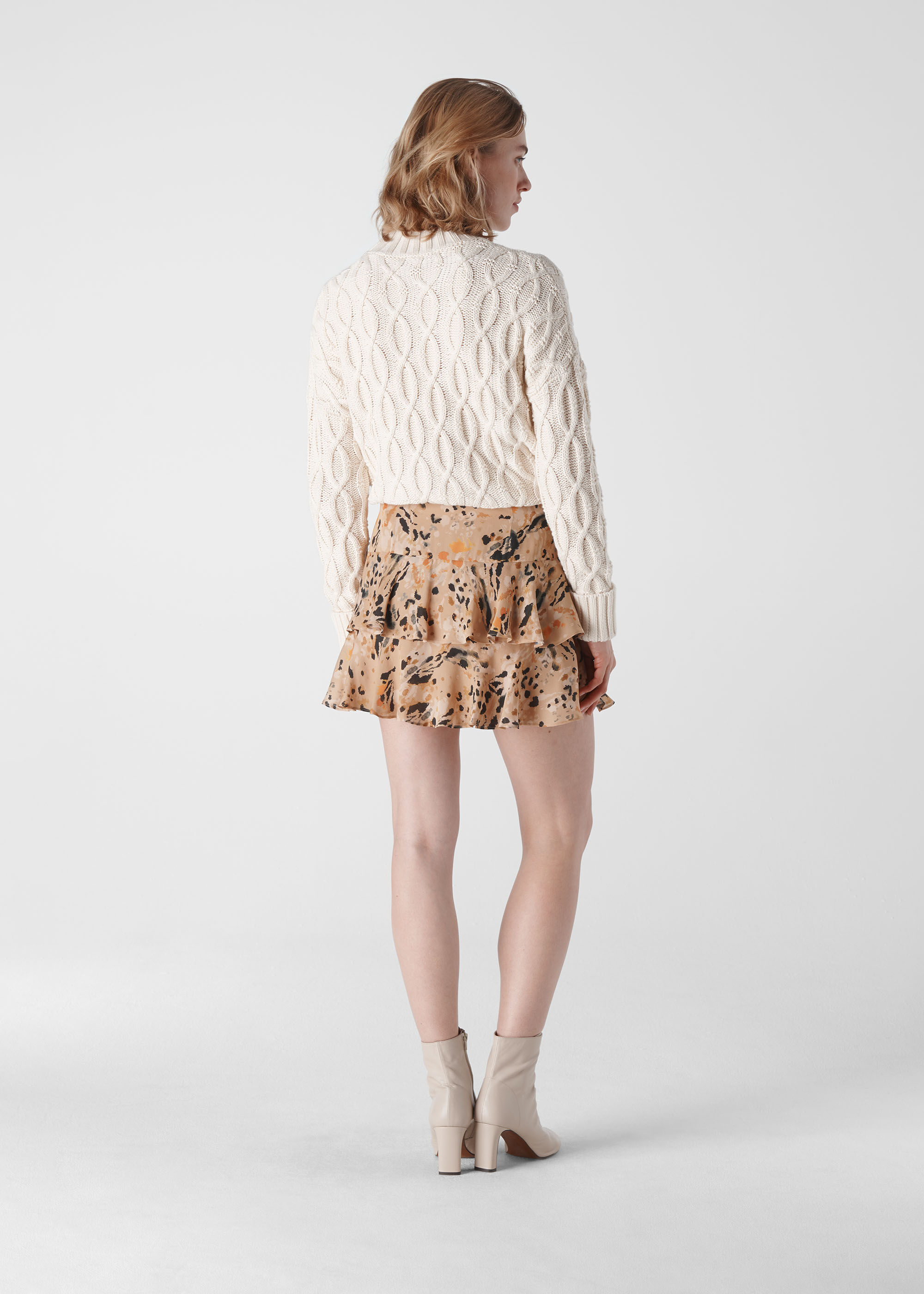 Leopard print skirt silk online