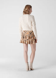 Leopard Print Silk Skirt Multicolour