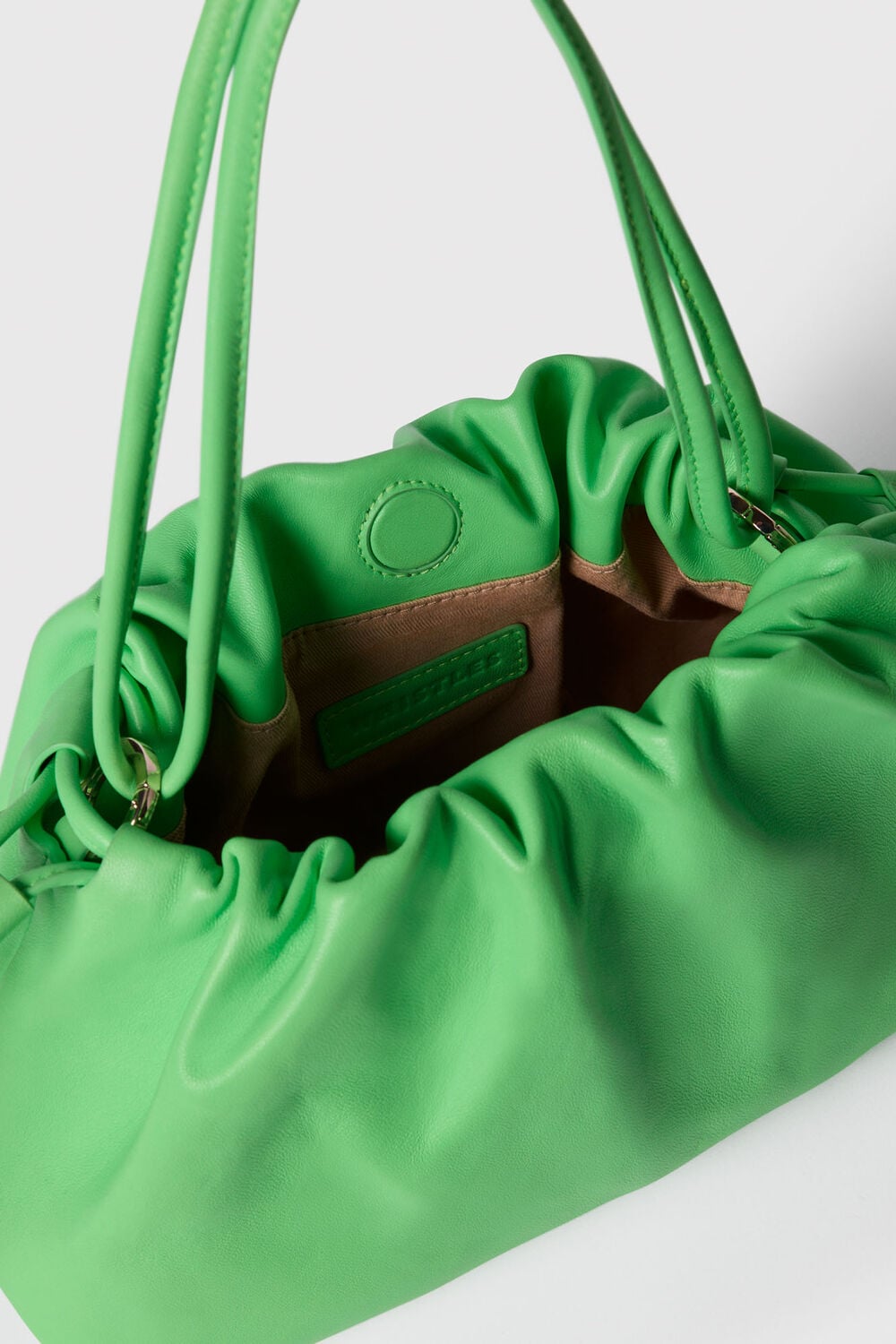 Green Limited Soft Ruched Bag