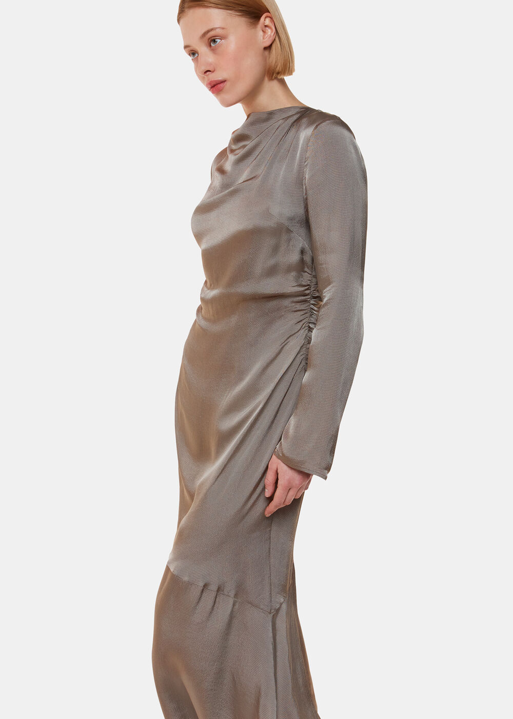 Luna Cowl Neck Midi Dress