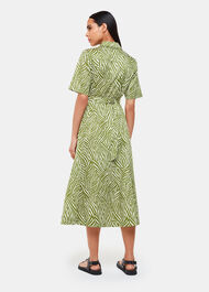 Linear Leaf Midi Dress