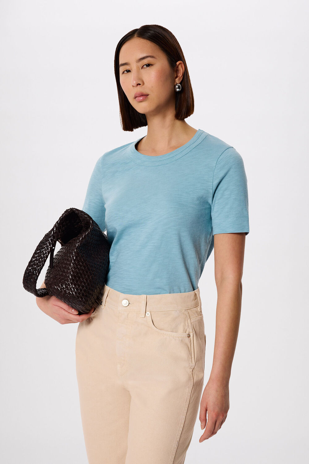 Blue Rosa Double Trim T-Shirt