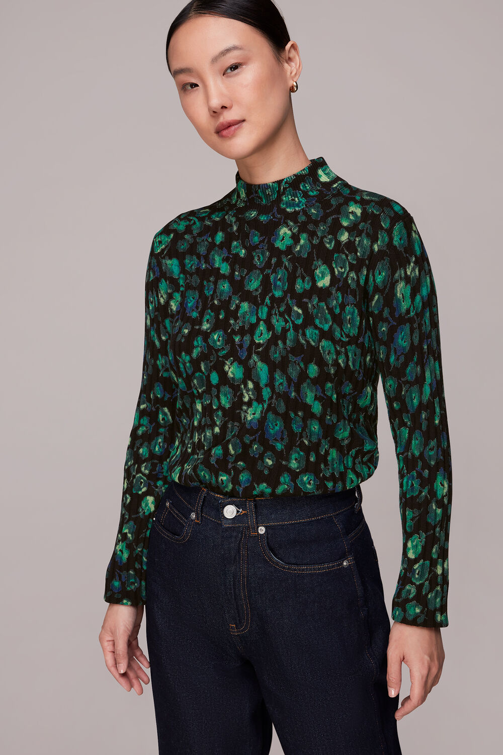 Blurred Floral Knit