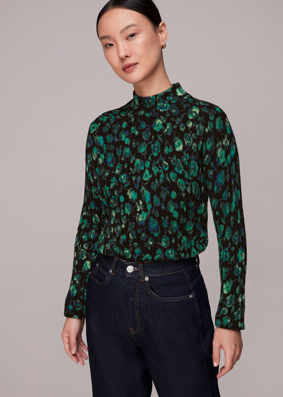 Blurred Floral Knit