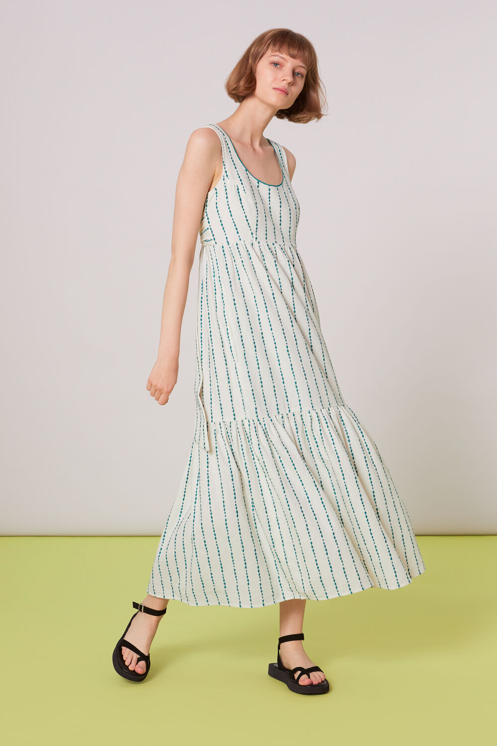 Marin Embroidered Midi Dress