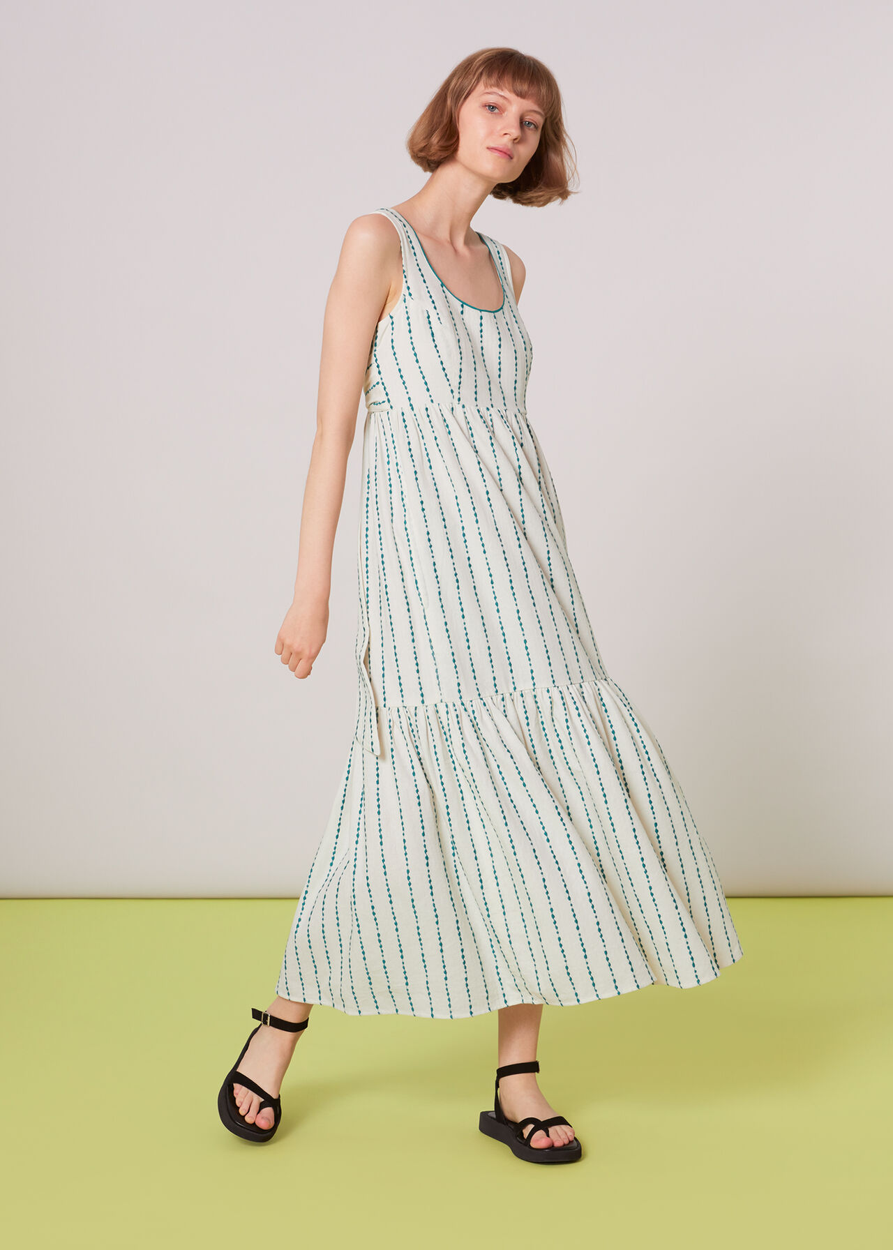 Marin Embroidered Midi Dress