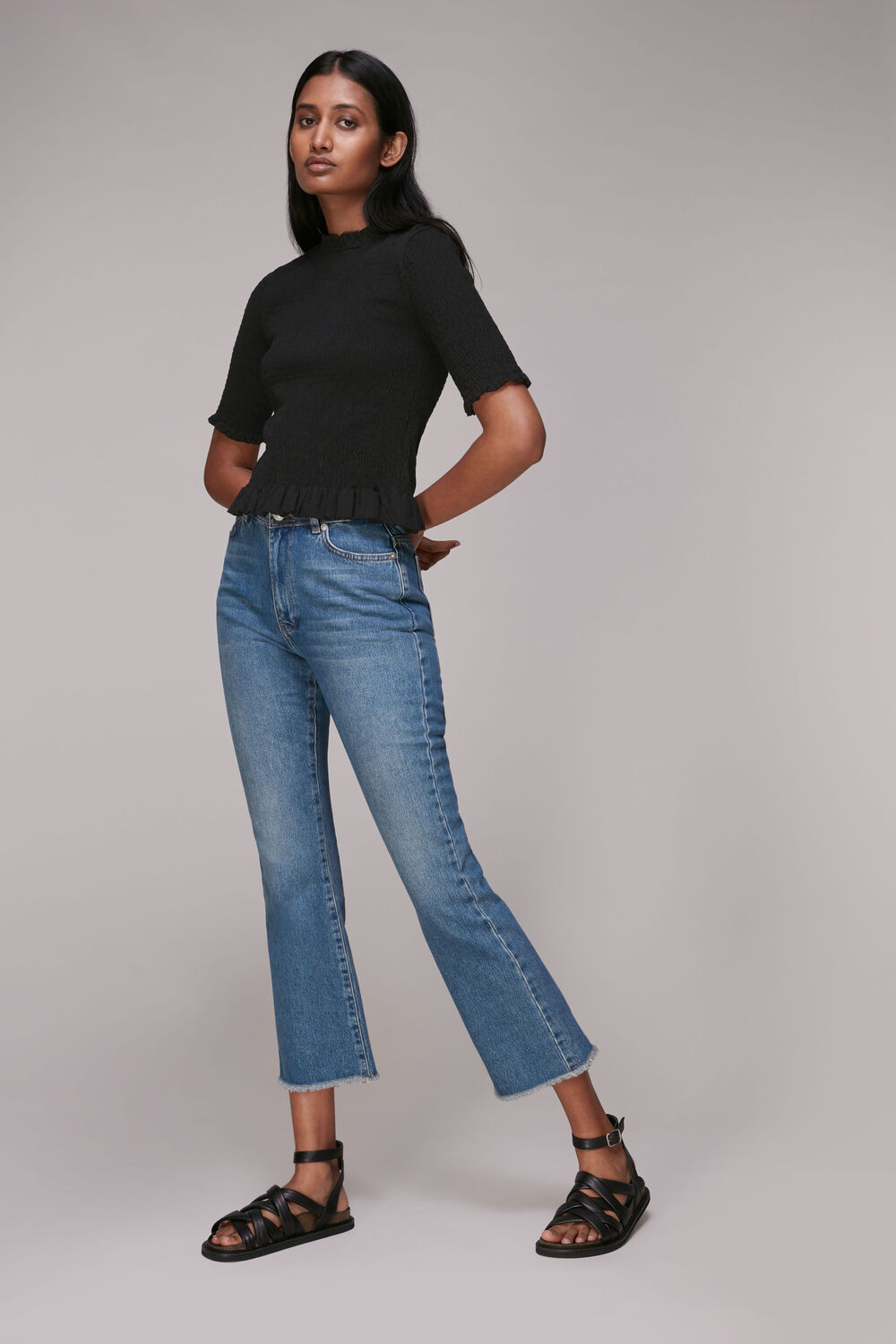 Short Sleeve Shirred Top